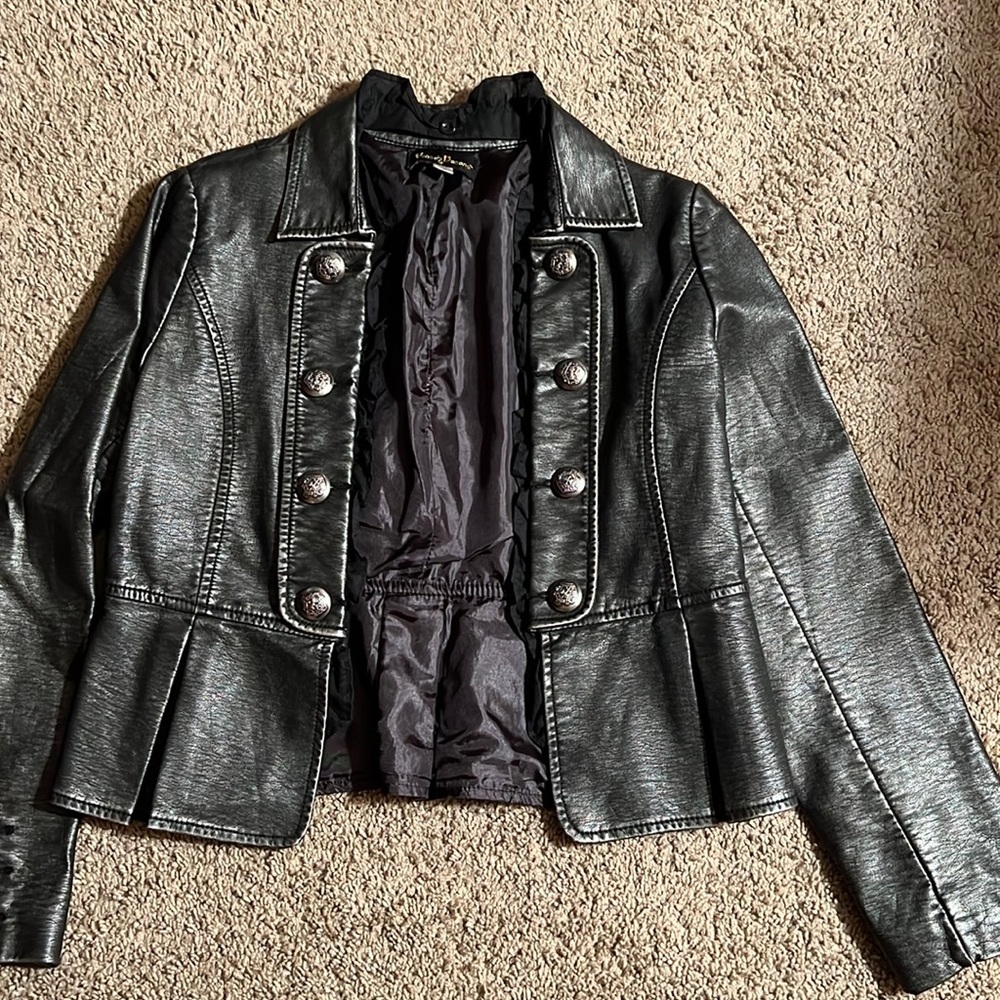 Girls cute pleather jacket